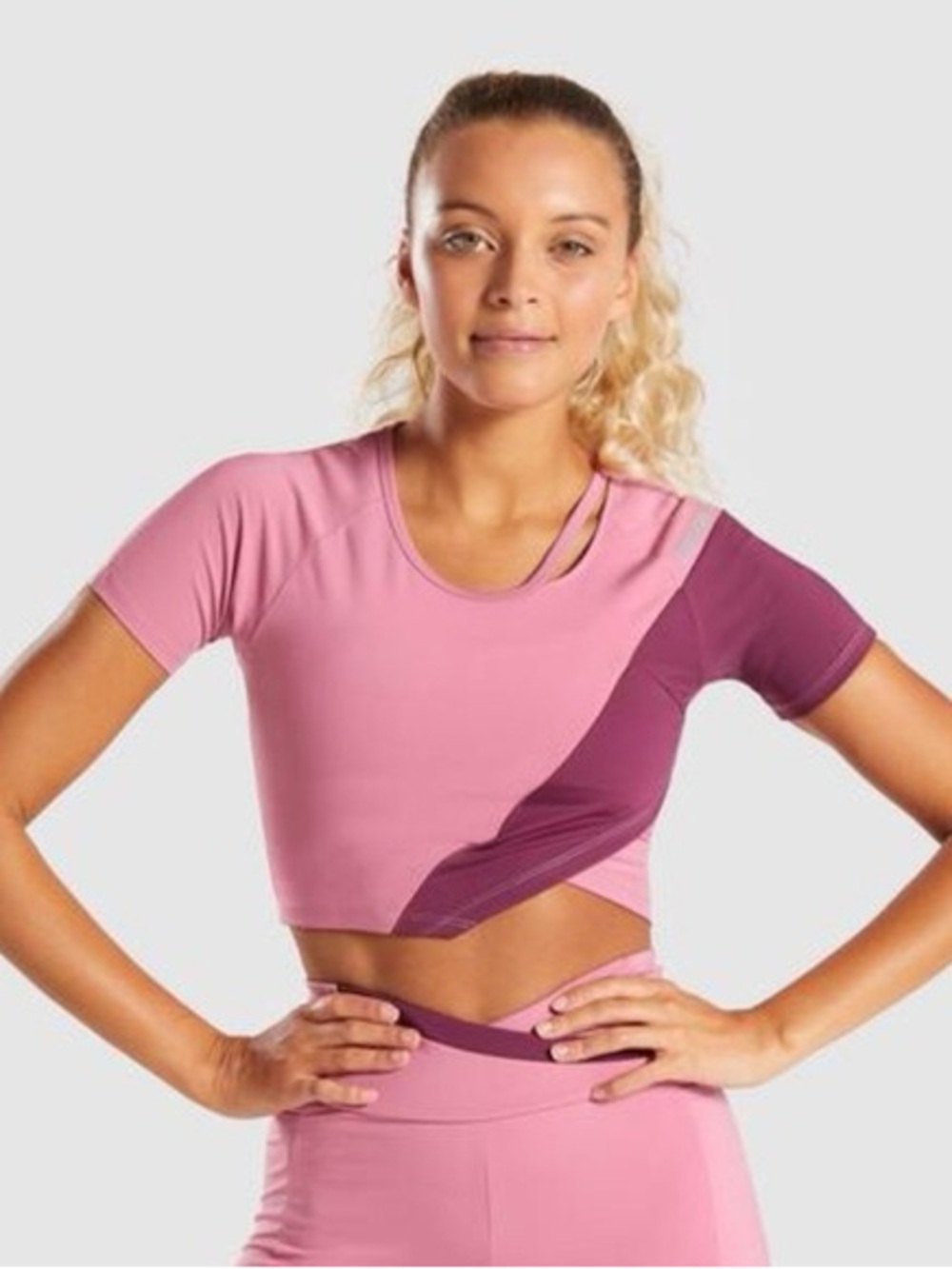Gymshark asymmetric crop top
